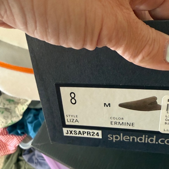 Splendid Taupe Liza Slide Suede Mules color Ermine size 8 - Picture 8 of 8
